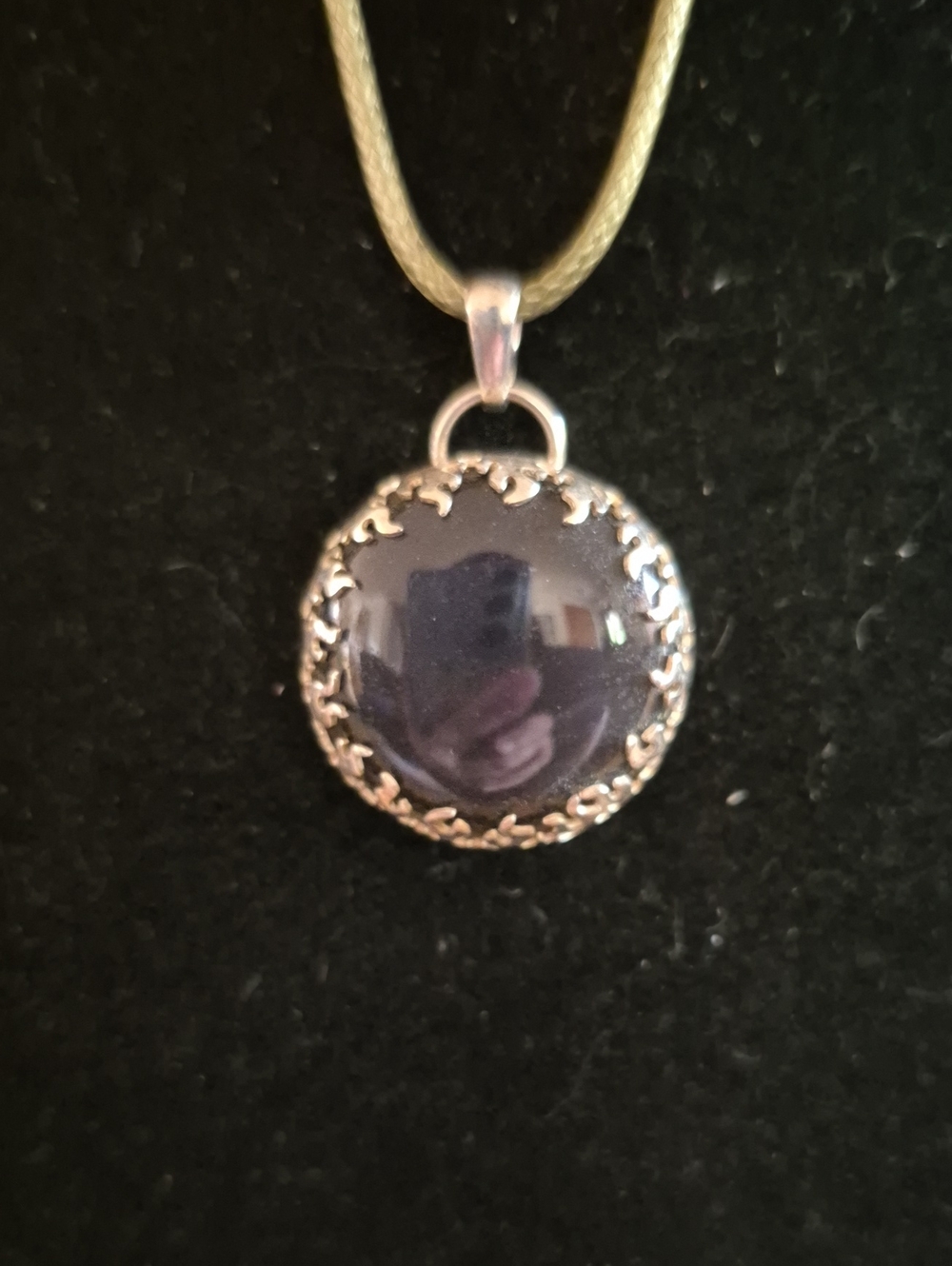 Sterling Silver Rainbow Obsidian Handmade Pendant By Sapphireskies